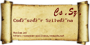 Császár Szilvána névjegykártya